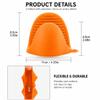Luckybay Mini Silicone Oven Mitts, Heat Resistant Pinch Gloves, Non-Slip Kitchen Potholders for Baking & Cooking (Orange) view 4
