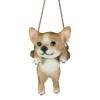 1 Pcs Deer Head Puppy Dog On Branch Swing Hanger Wall Decor Figurine view 4