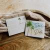 Your Main Event Prints Beach Palm Tree Wedding Save The Date Cards - 50 Pack Standard Postcard Size - Add Postage, Address, and Send - No Envelopes Needed view 4