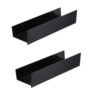Alipis Shower Shelf Rack Storage Aluminum Floating Metal Stand Drills Hanging Shelves Holder Bedroom Garden Planter Style Bathroom Ledge Kitchen Decor 2pcs