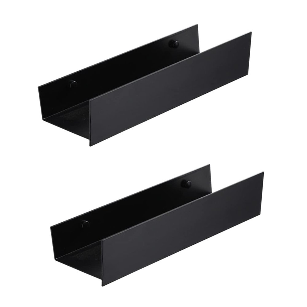 Alipis Shower Shelf Rack Storage Aluminum Floating Metal Stand Drills Hanging Shelves Holder Bedroom Garden Planter Style Bathroom Ledge Kitchen Decor 2pcs