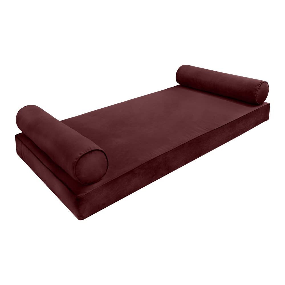 Cover ONLY Model V5 Twin-XL Velvet Same Pipe Indoor Mattress Bolster Pillow AD368