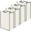 Bonuci 4 Pcs Laundry Sorter Replacement Bags Hamper Cart Removable Replacement Laundry Storage Organizer Bag Hamper Liner, No Hooks 14.76 x 8.66 x 21.65 Inch (Beige) view 1