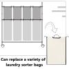 Bonuci 4 Pcs Laundry Sorter Replacement Bags Hamper Cart Removable Replacement Laundry Storage Organizer Bag Hamper Liner, No Hooks 14.76 x 8.66 x 21.65 Inch (Beige) view 4