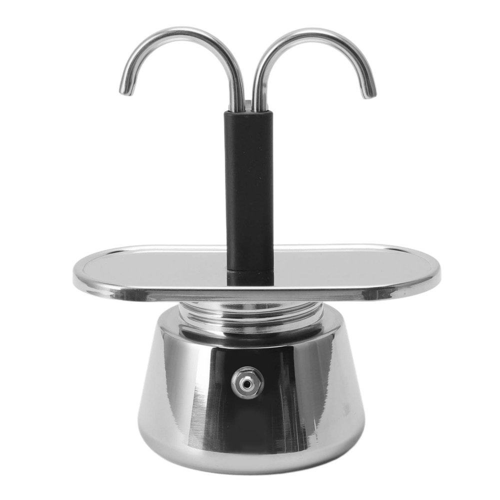 100ML Stainless Steel Moka Pot, Espresso Maker, Dual Pipe Moka Pot, Coffee Maker Italian and Cuban Espresso Cup with Strainer for Coffee