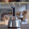 100ML Stainless Steel Moka Pot, Espresso Maker, Dual Pipe Moka Pot, Coffee Maker Italian and Cuban Espresso Cup with Strainer for Coffee view 2