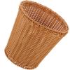 LIFKOME Round Rattan Waste Basket Woven Trash Can Paper Waste Basket Straw Wicker Sundries Storage Holder Garbage Container Bin for Bathroom Kitchen Office Brown view 1