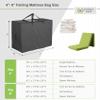 Cuddly Nest Folding Mattress Storage Bag - Heavy Duty Carry Case for Tri-Fold Guest Bed (Fits 4" Twin & Twin XL Mattress,Black) view 2