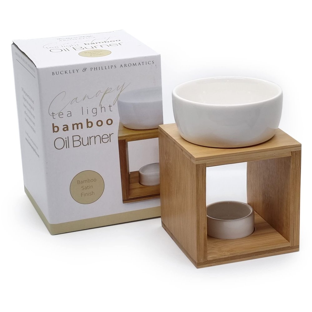 Buckley & Phillips Aromatics Ceramic & Bamboo Tealight Oil Burner