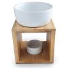 Buckley & Phillips Aromatics Ceramic & Bamboo Tealight Oil Burner view 2