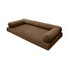Prolinemax Style V6 Twin Size Velvet Knife Edge Indoor Daybed Bolster Pillow Cushion Mattress Fitted Sheet |Cover ONLY| AD308 view 2