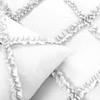 3 Piece Duvet Cover, Luxury Diamond-Ruffle Quilt Cover Set with Zipper, 100% Egyptian Cotton, Soft & Elegant 400TC Comforter Cover Set - White Solid, Superking Plus Size. view 3