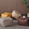 QQXX Rectangular Leather Suede Pouf,Luxurious Comfort Ottoman Footstool,Decorative FootRest Stool for Living Room Bedroom Bean Bag Floor Cushion Sofa Stool (45x45x30cm(18x18x12in), Beige) view 2