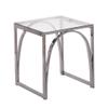 22" Chrome Glass and Iron Square End Table view 1