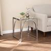 22" Chrome Glass and Iron Square End Table view 2
