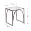 22" Chrome Glass and Iron Square End Table view 3