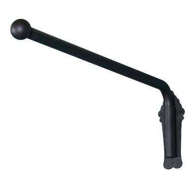 QQXX Swing Arm Window Curtain Rod, Heavy Duty Iron Drapery Rod with Finials,Movable Window Curtain Rail Display Stand for Front Door Store Kitchen Bathroom(70cm(27.6in), Black)