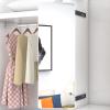 QQXX Full Length Invisible Pull-Out Mirror, Push-Pull Telescopic Sliding Rotating Vanity Mirror,Standing Bracket Wall-Mounted Mirror for Wardrobe Full Body Mirror(100x40cm(39x16in), White) view 1