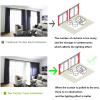 NOIRDA Double Curtain Rod with Cap Finials - 100 to 600cm - Double Drapery Curtains Track Set - Aluminum Conjoined Curtains Rail Wall Mount, White, Black, Gray(Color:B,Size:600cm/19.7ft) view 4