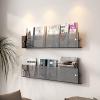 QQXX Transparent Acrylic Floating Shelves 2 Packs,Clear Acrylic Brochure Holder Magazine Rack,Wall Mount Bookshelf Bathroom Floating Shelves Organizer for Office Waiting Room Home Display view 1