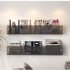 QQXX Transparent Acrylic Floating Shelves 2 Packs,Clear Acrylic Brochure Holder Magazine Rack,Wall Mount Bookshelf Bathroom Floating Shelves Organizer for Office Waiting Room Home Display view 2