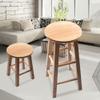 KWOKING Modern Round Backless Stool Oak Solid Wood Bar Stool in Natural Milk Tea Shop Chair Oak Wood Barstools Kitchen Island Chairs High Step Stool Stoolseatings 6 Pieces Set Short Stool(20" H) view 3