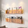 QQXX Transparent Acrylic Floating Shelves 2 Packs,Clear Acrylic Brochure Holder Magazine Rack,Wall Mount Bookshelf Bathroom Floating Shelves Organizer for Office Waiting Room Home Display view 1