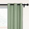 Fcosie Celadon Blackout Curtains & Drapes Heat and Full Light Blocking Curtains with Silver Grommet Top Natural Linen Textured Curtains with White Coated Blackout Lining (52W x 54L Inch, 1 PC) view 1
