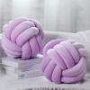 2 Pieces Knot Ball Pillows Round Plush Aesthetic Cushion Pillows Soft Stress Relieving Cute Decorative Knotted Pillows for Kids Bed Sofa Bedroom Decor (Light Purple, 10.6 Inches) view 1