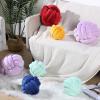2 Pieces Knot Ball Pillows Round Plush Aesthetic Cushion Pillows Soft Stress Relieving Cute Decorative Knotted Pillows for Kids Bed Sofa Bedroom Decor (Light Purple, 10.6 Inches) view 3