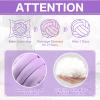 2 Pieces Knot Ball Pillows Round Plush Aesthetic Cushion Pillows Soft Stress Relieving Cute Decorative Knotted Pillows for Kids Bed Sofa Bedroom Decor (Light Purple, 10.6 Inches) view 4