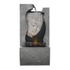 ARZARF Indoor Fountain Water Buddha Statue Desktop Ornament Fountain Living Room Office Study Decoration Lucky Waterscape Decoration Meditation Fountain view 1