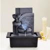 ARZARF Indoor Fountain Simple Office Circulating Water Ornaments Desktop Decoration Lucky Fountain Landscape Living Room Fortune Feng Shui Wheel Ball Meditation Fountain view 3
