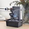 ARZARF Indoor Fountain Simple Office Circulating Water Ornaments Desktop Decoration Lucky Fountain Landscape Living Room Fortune Feng Shui Wheel Ball Meditation Fountain view 4