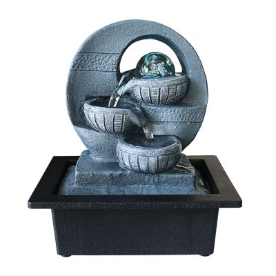 ARZARF Indoor Fountain Modern Minimalist Flowing Water Fountain Decoration Home Living Room Decoration Table Water Ball Decoration Creative Shape Meditation Fountain