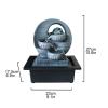 ARZARF Indoor Fountain Modern Minimalist Flowing Water Fountain Decoration Home Living Room Decoration Table Water Ball Decoration Creative Shape Meditation Fountain view 2