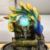 ARZARF Indoor Fountain Peacock Chinese Home Feng Shui Ball Fountain Dining Table Office Desktop Flowing Water Feng Shui Ornament Creative Modeling Meditation Fountain view 4