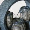 ARZARF Indoor Fountain Living Room Running Water Lucky Simple Decoration Decoration Office Living Room Dining Table Fountain Feng Shui Ball TV Cabinet Desktop Fountain Meditation Fountain view 4