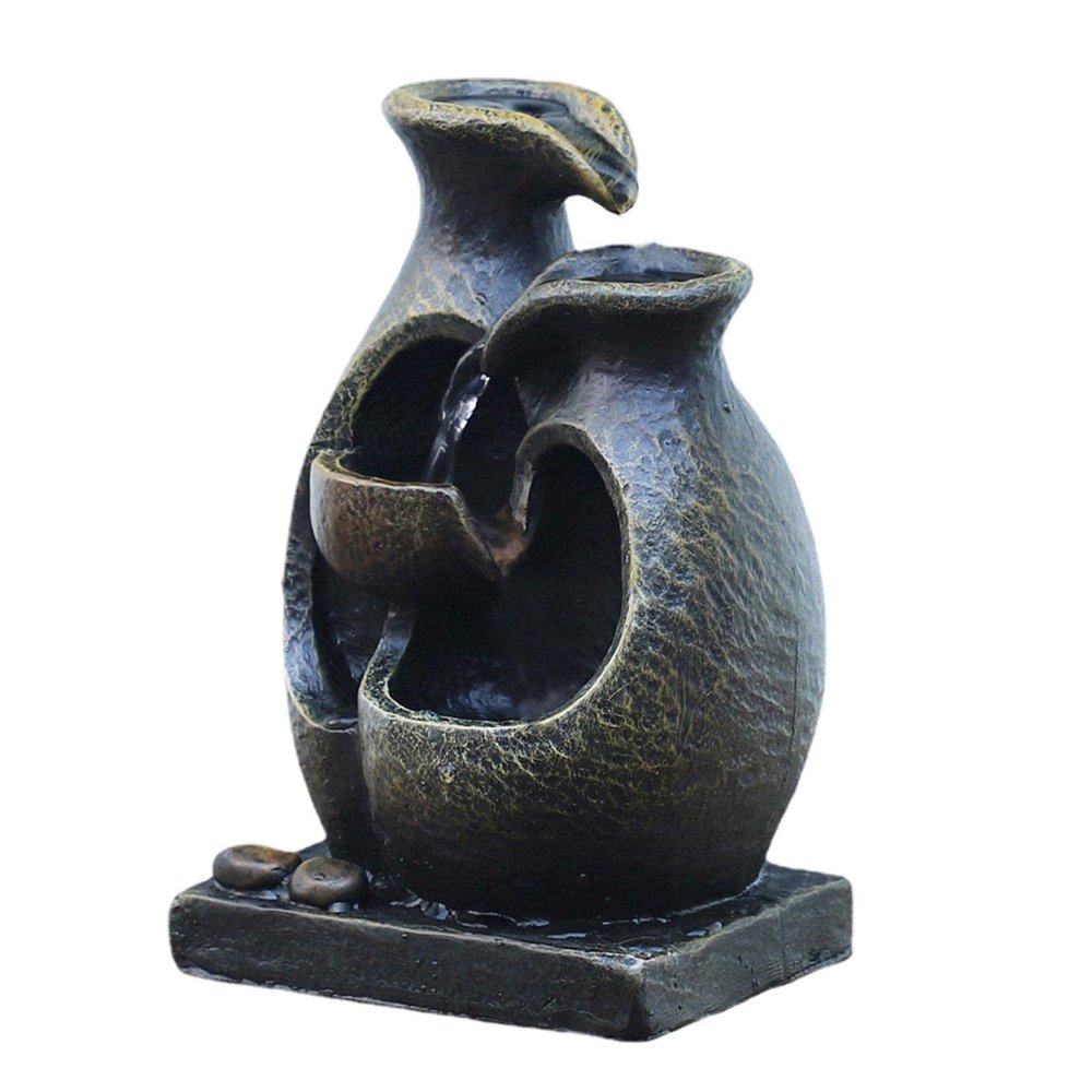 ARZARF Indoor Fountain Creative Desktop European-Style Flowing Water Fountain Decoration Living Room Screen Porch Home Decoration Meditation Fountain