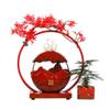 ARZARF Indoor Fountain Tabletop Fountain Chinese Retro Desktop Flowing Water Atomizing Fountain Office Desk Lucky Waterfall Fountain Interior Decoration Ceramic Table Fountain Meditation Fountain view 1