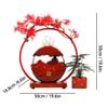 ARZARF Indoor Fountain Tabletop Fountain Chinese Retro Desktop Flowing Water Atomizing Fountain Office Desk Lucky Waterfall Fountain Interior Decoration Ceramic Table Fountain Meditation Fountain view 2