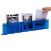 ZIMGOD Hanging Magazine Holder for Wall, Acrylic Literature Display Rack Blue, Transparent Magazine Storage Stand, Waiting Room Catalog Organizer Racks (Size : 100cm/39.4") view 1