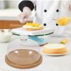 DOITOOL Glass Dome with Wooden Base, Glass Cake Stand Display Dome Cloche Clear Bell Jar Cover for Dessert Cheese Candy Plants, 5.8 x 8.2 x 8.2 view 2
