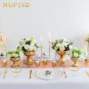 NUPTIO 10 Pcs Wedding Vase & 10 Pcs Artificial Flowers Set for Wedding Centerpieces for Tables view 2