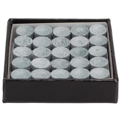 50PCS Billiard Cue Tips, Grade B Snooker Leather Heads Billiard Pool Cue Tips with Storage Box, Pool Stick Tips Pool Cue Tips Replacement Kit for Pool Cues and Snooker (12mm)
