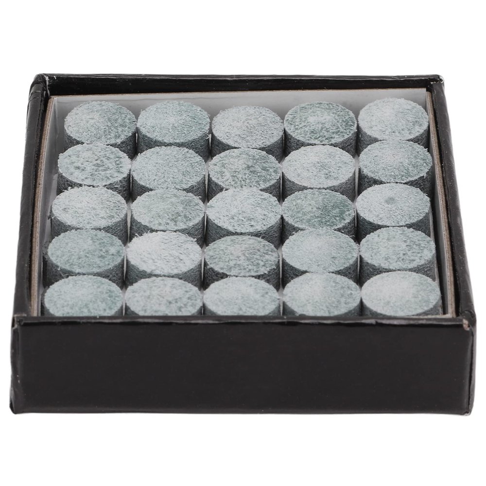 50PCS Billiard Cue Tips, Grade B Snooker Leather Heads Billiard Pool Cue Tips with Storage Box, Pool Stick Tips Pool Cue Tips Replacement Kit for Pool Cues and Snooker (12mm)