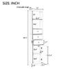 LUMISOL 68" Tall Bathroom Cabinet with Door, Freestanding Narrow Bathroom Storage Cabinet with Drawers, Slim Bathroom Floor Cabinet with Adjustable Shelves (White) view 2