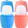 2 PACK Reusable Cube Silicone Mold Ice Roller For Face Cold Therapy Facial Massage Roller (Pink + Blue) view 1