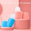 2 PACK Reusable Cube Silicone Mold Ice Roller For Face Cold Therapy Facial Massage Roller (Pink + Blue) view 2