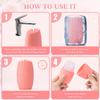 2 PACK Reusable Cube Silicone Mold Ice Roller For Face Cold Therapy Facial Massage Roller (Pink + Blue) view 4